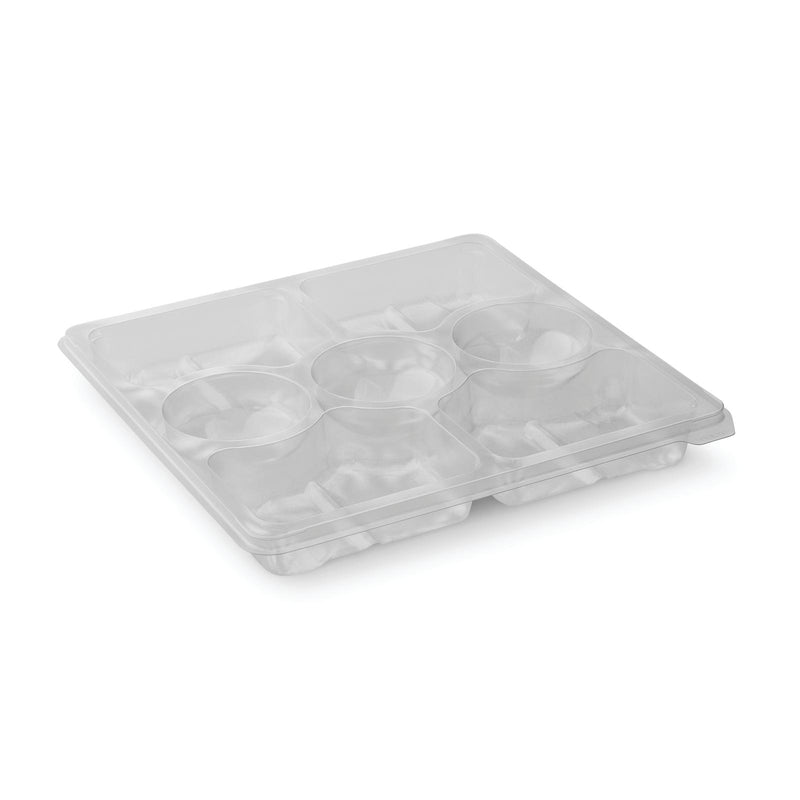 Plastbakke, Plus Pack Zen, 7-rums, Firkantet, 250x250x33mm, RPET, transparent, Tapas/Sushi, pakke a 60 stk