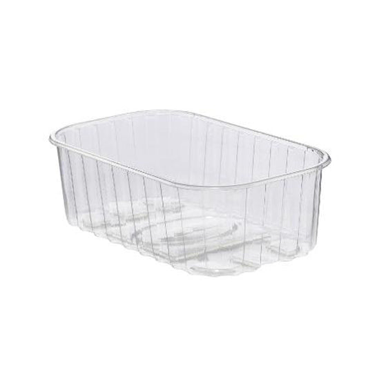 Plastbakke, 190x115x58mm, PP, transparent, frugt & grønt, karton a 2240 stk