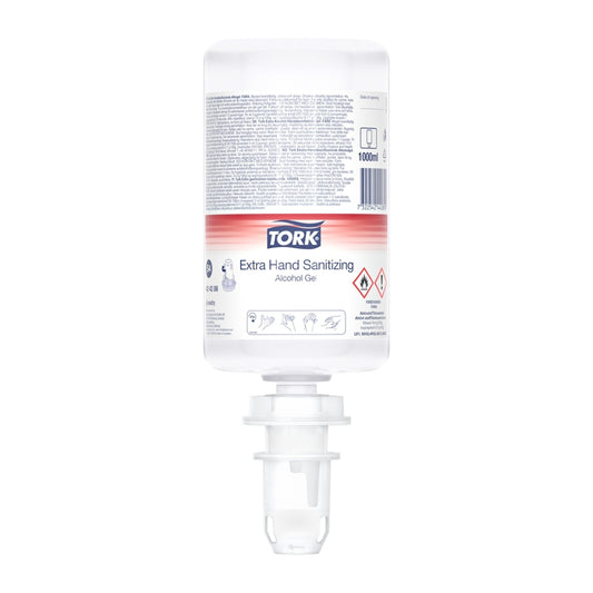 Hånddesinfektion, Tork, S4, Gel, 1 l, pakke a 6 stk