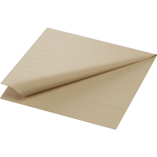 Kaffeserviet, Duni, 1/4-fold, 2 lag, tissue, brun, 240mmx240mm, pakke a 300 stk
