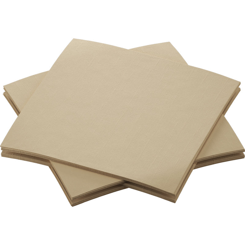 Kaffeserviet, Duni, Dunisoft, 1/4-fold, tissue, brun, 200mmx200mm, pakke a 180 stk