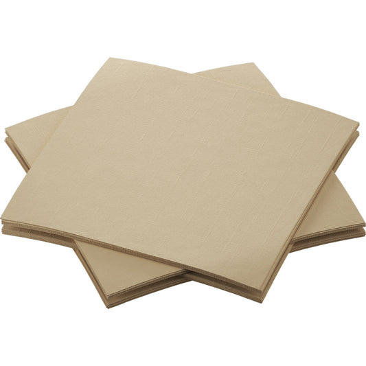 Kaffeserviet, Duni, Dunisoft, 1/4-fold, tissue, brun, 200mmx200mm, pakke a 180 stk