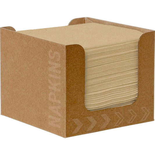 Dispenserserviet , Duni, Dunisoft, 1/4-fold, tissue, brun, 200mmx200mm, pakke a 50 stk