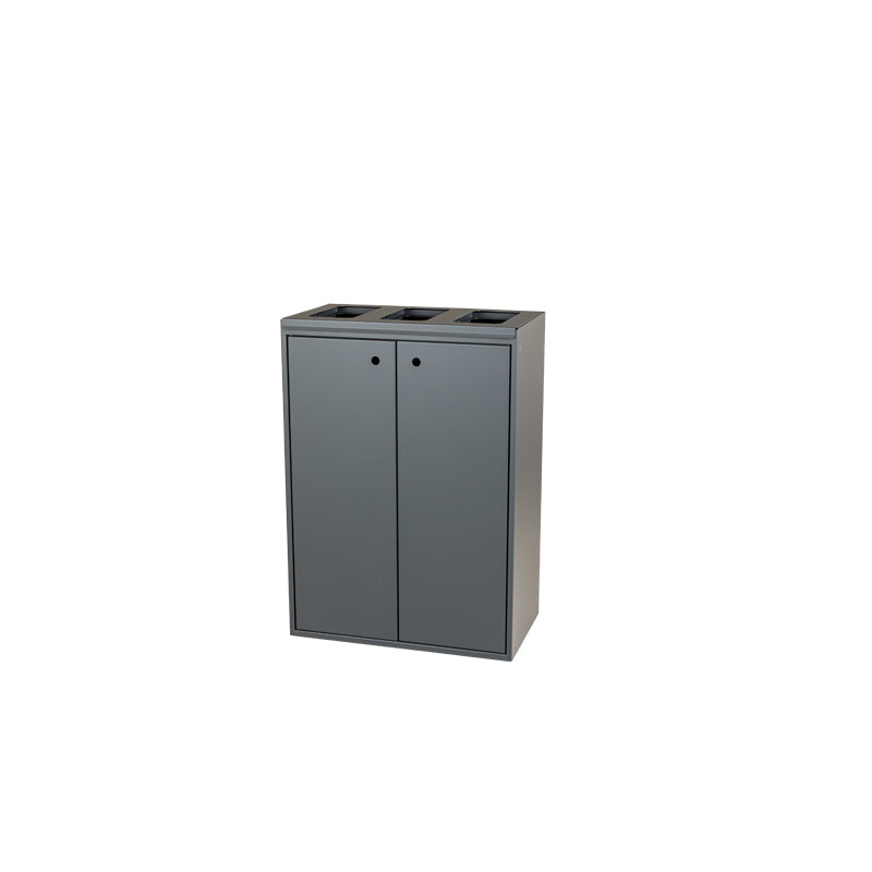 Affaldsspand, Tina Trolley, 3x60L åben i top Metal, 350mmx610mm x 865mm