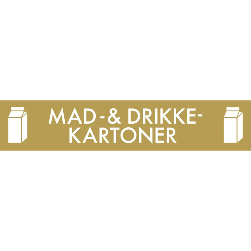 Etiket, Mad- og drikkekartoner, 30x150mm, lysebrun