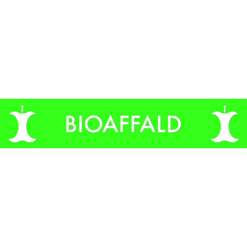 Etiket, Bioaffald, 30x150mm, grøn