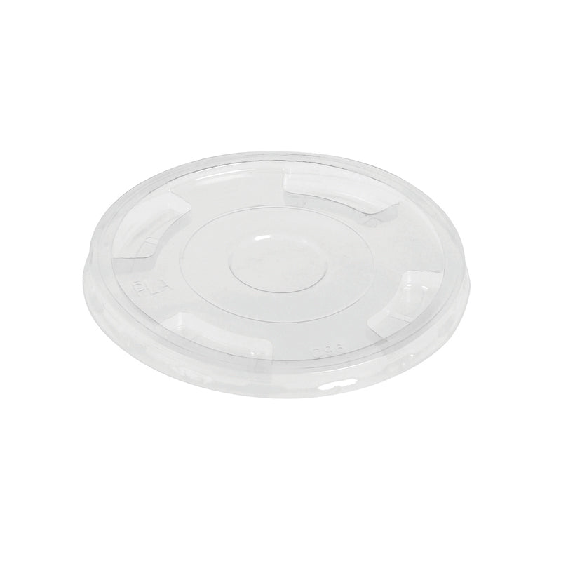Låg t/plastglas, Rund, udvendig diameter: 96 mm, PLA, transparent, pose a 50 stk
