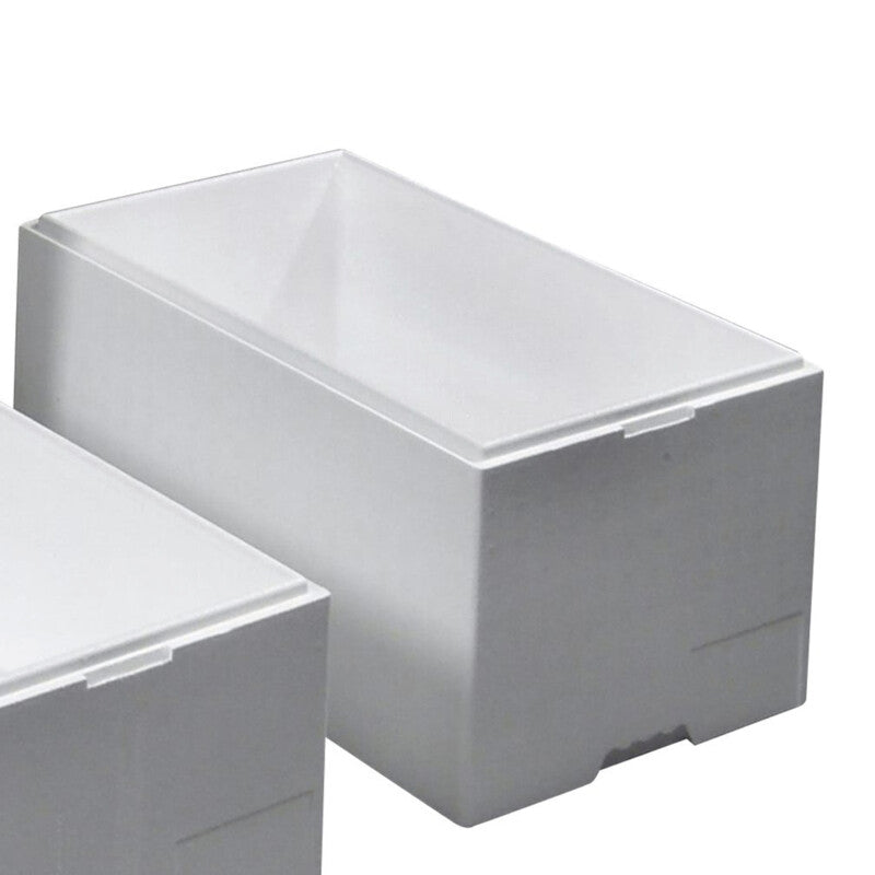 EPS skum, 600 x 400 x 320 mm, PS, hvid, bundt a 4 stk, palle a 6 bundter, Fødevaregodkendt