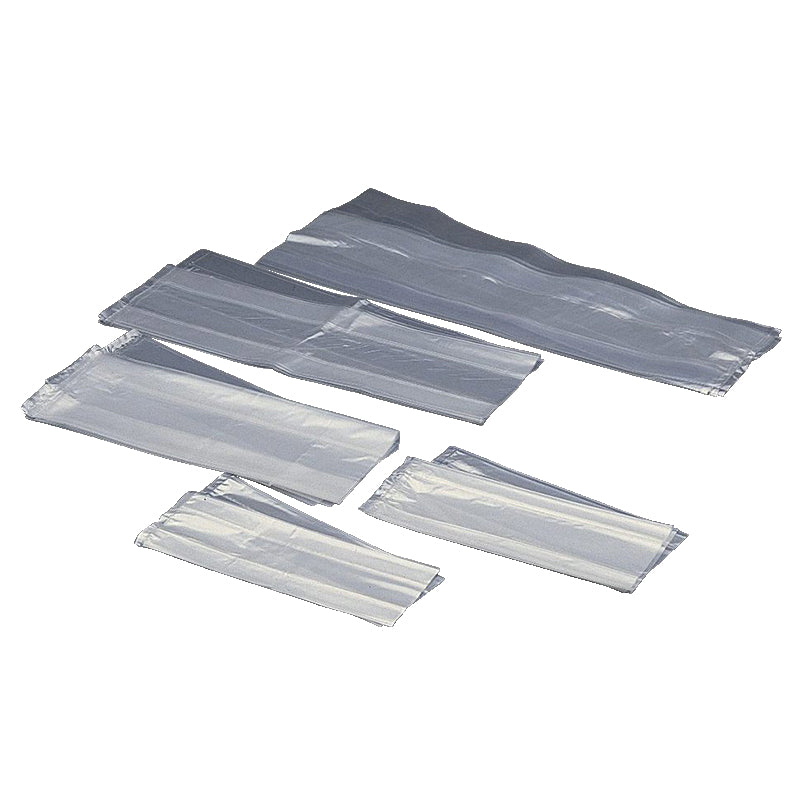Plastikpose, 25 µm, 90 + 25 x 230 mm, LD-PE, klar, karton a 1000 stk, Fødevaregodkendt