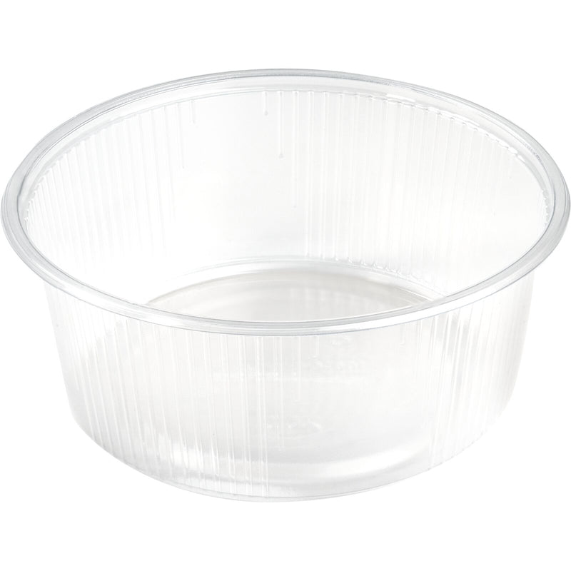 Plastbakke, Færch, 10-250, Rund, 250 ml, Ø 101, højde 50, PP, transparent, pakke a 100 stk, Fødevaregodkendt