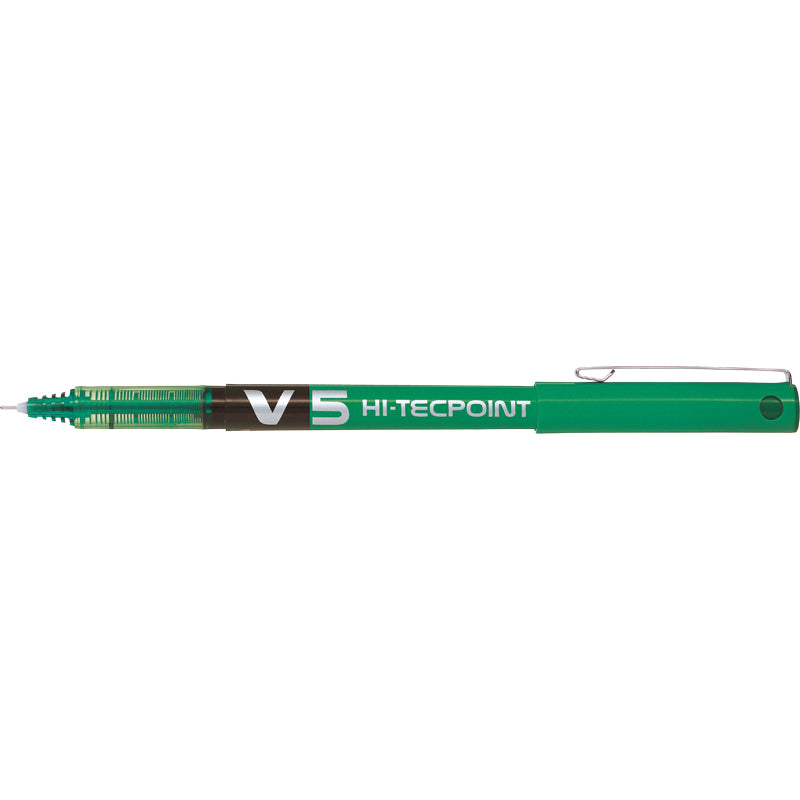 Rollerpen, Pilot Hi-tecpoint, BX-V5, 0,5MM, grøn, Units 12
