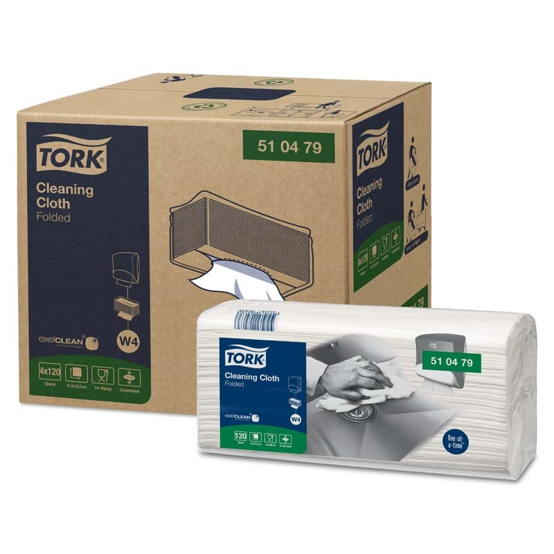 Industriaftøring ark, Tork, W4, 1 lag, hvid, 355mmx415mm, æske a 480 ark