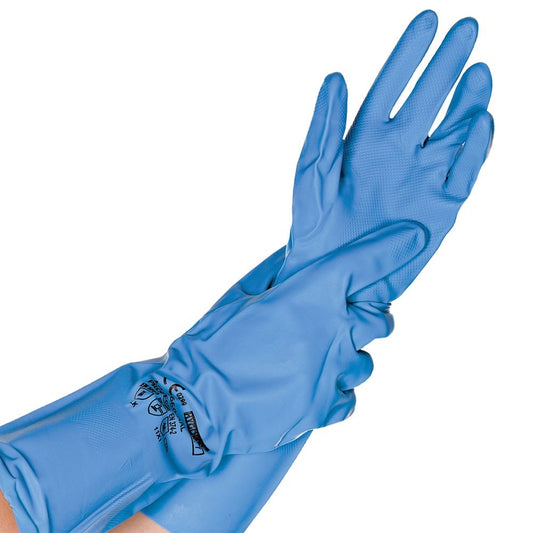 Rengøring/kemihandske, M Nitril Chemical protection, nitril, blå, 1 par
