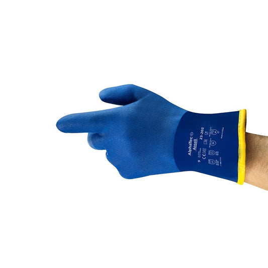 Skærehandske, Ansell Alpha Tec Cold Pro. XL, nylon/polyamid, blå, Pakke a 12 par