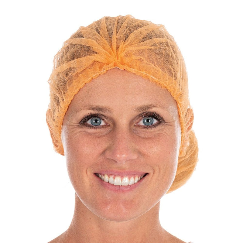 Engangshårnet, Mop-Cap 50 cm, non-woven, orange, pakke med 1000 stk.