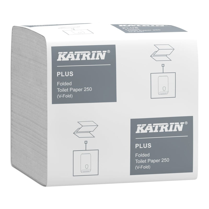 Toiletpapir Ark, Katrin, Plus, Bulk, hvid, 103mmx230mm, æske a 40 x 250 ark