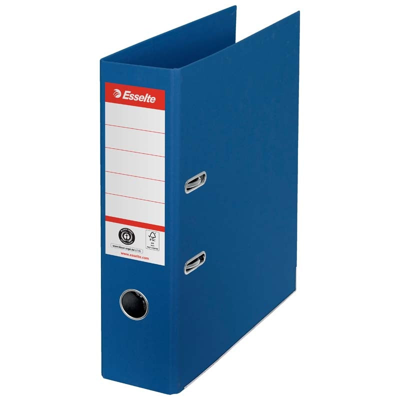 Brevordner, Esselte No.1 Power, blå, 75mm, 210x297mm, Karton