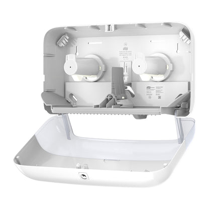 Toiletpapirdispenser ruller, Tork, T2 Mini Twin, hvid, 432mmx146mm x 275mm