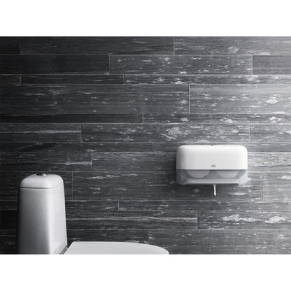 Toiletpapirdispenser ruller, Tork, T7, T7 Mid-Size Twin, hvid, 360mmx130mm x 207mm