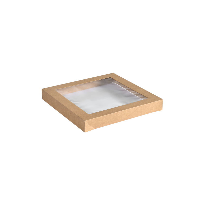 Låg t/catering tray, Duni, 229x228x30mm, Cardboard/PLA, brun, lille, karton a 100 stk