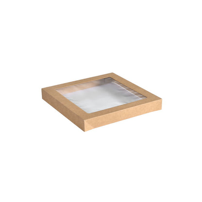 Låg t/catering tray, Duni, 229x228x30mm, Cardboard/PLA, brun, lille, karton a 100 stk