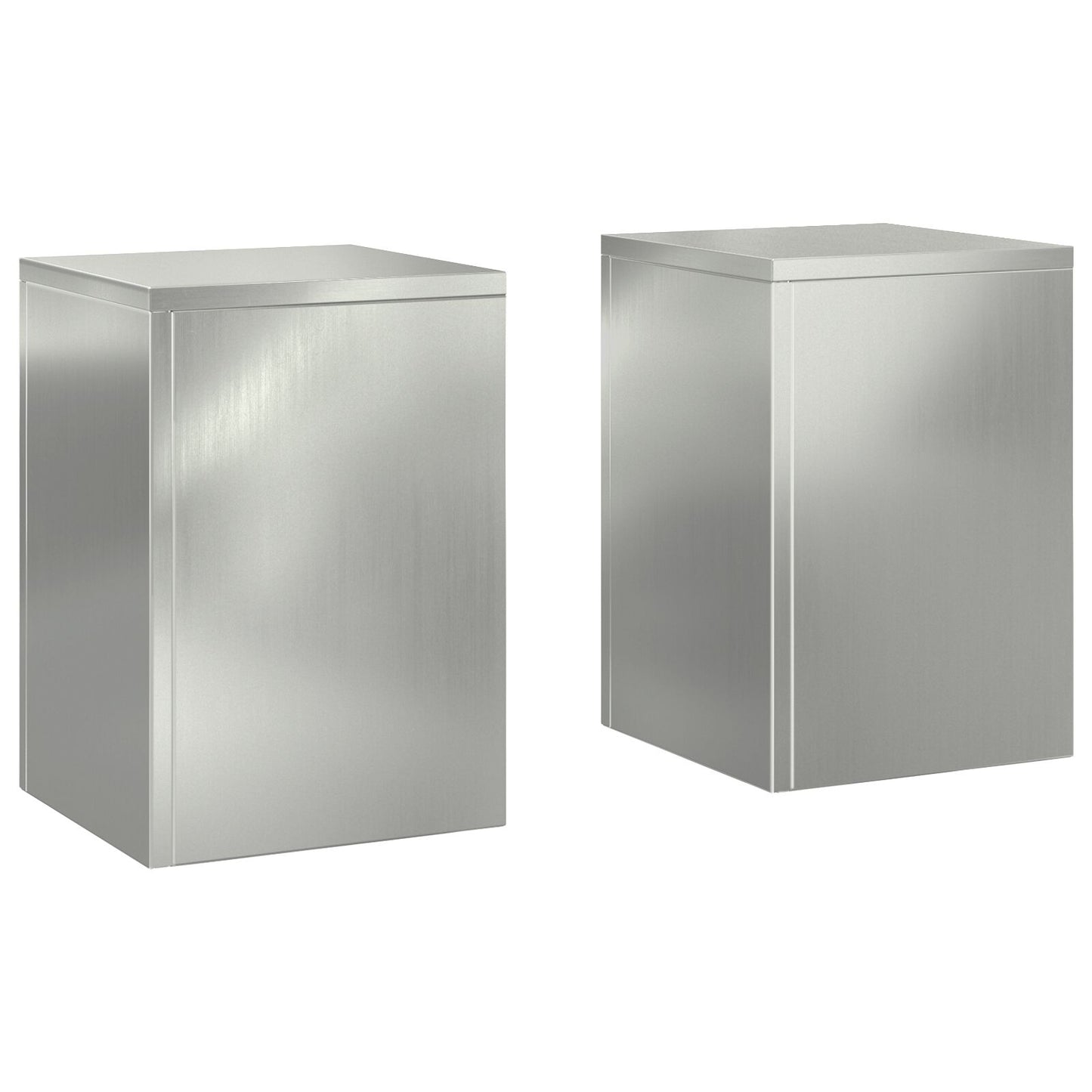 Udendørs Planteborde Stang 2 stk 24x24x35 cm Galvaniseret Stål