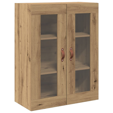 Vægmonteret Skab med Glasdøre Artisan Eg 69,5x34x90 cm