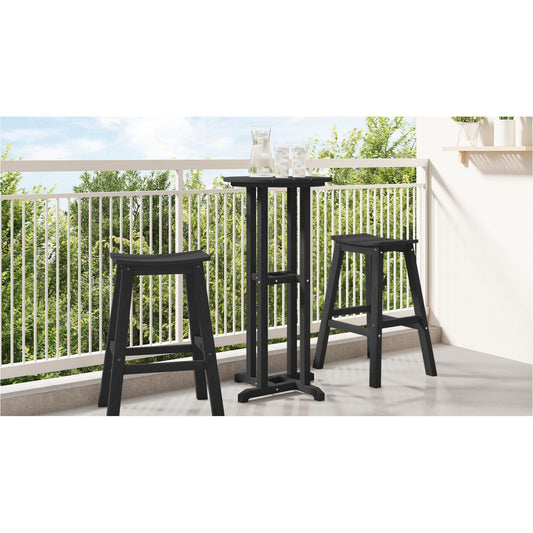 Barbord Sort 55x55x107 cm HDPE