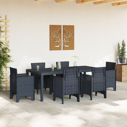 Havebord Antracit 200x100x73 cm Poly Rattan