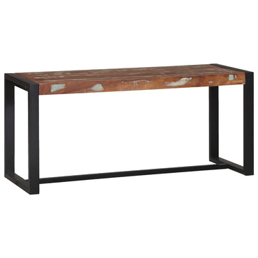 Bænk Flerfarvet Massivt genbrugstræ 100 x 35 x 45 cm