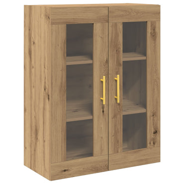 Vægmonteret Skab med Glasdøre Artisan Eg 69,5x34x90 cm