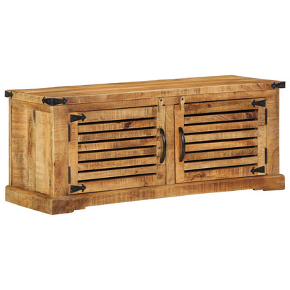 Sko bænk 110x38x45 cm Massivt træ groft mango