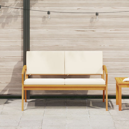 Havebænk med puder 115x70x72 cm Massivt akacietræ