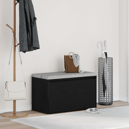Hallbænk Sort Eg 80x40x45 cm Lavet af Træ