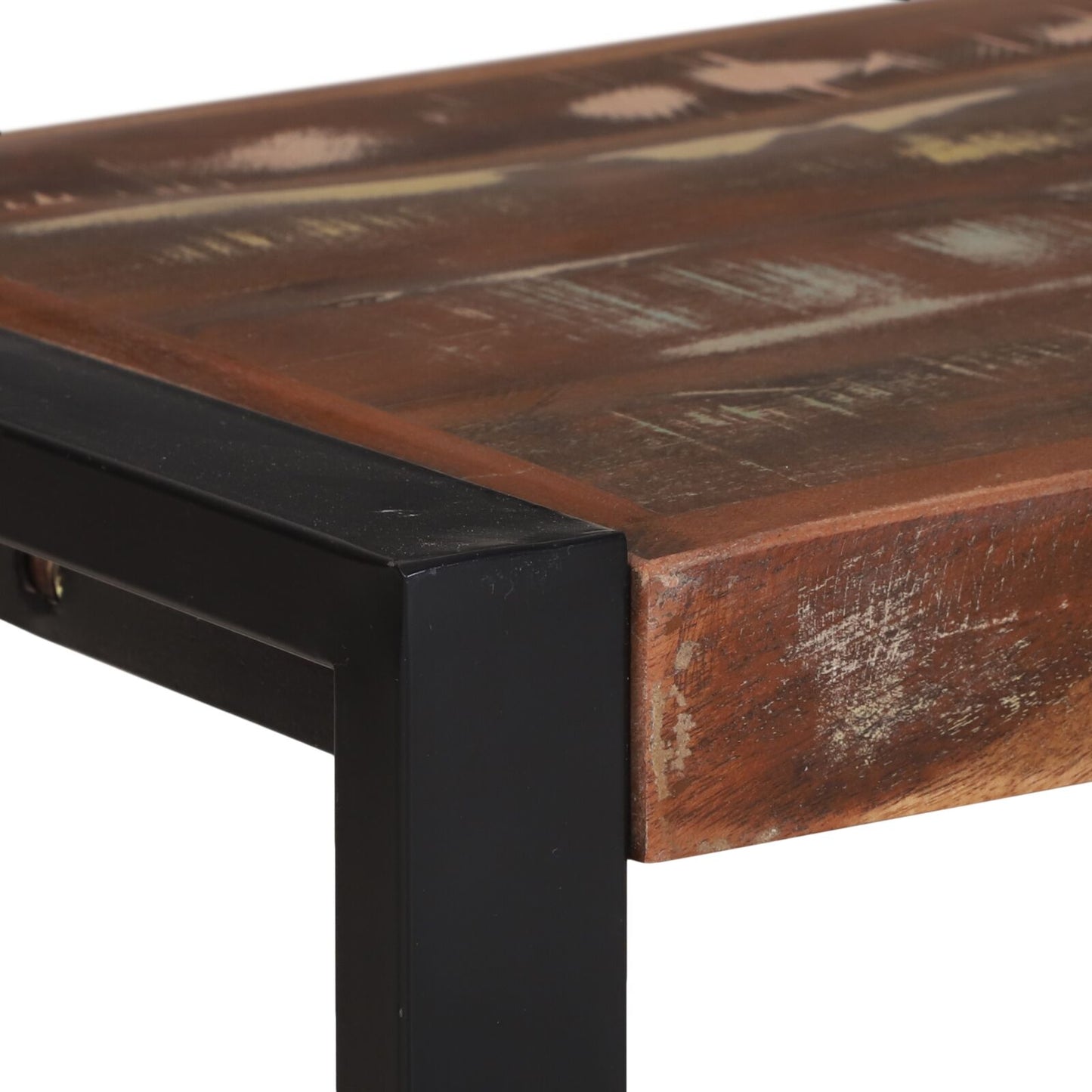 Bænk Flerfarvet Massivt genbrugstræ 100 x 35 x 45 cm