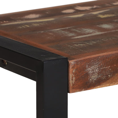 Bænk Flerfarvet Massivt genbrugstræ 100 x 35 x 45 cm