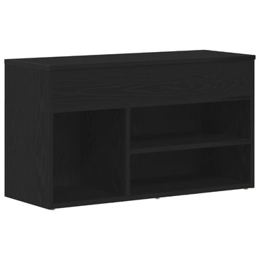 Hallbænk Sort Eg 60x30x45 cm Ingeniørtræ
