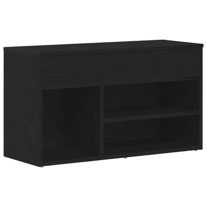 Hallbænk Sort Eg 60x30x45 cm Ingeniørtræ