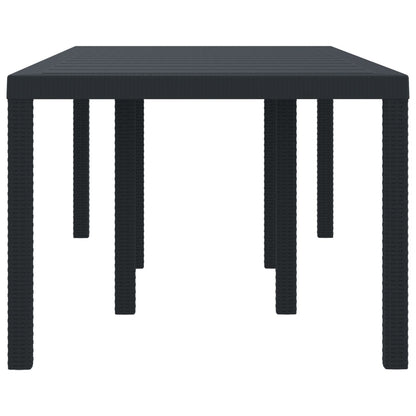 Havebord Antracit 200x100x73 cm Poly Rattan