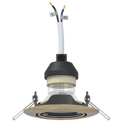 Lamper Sæt med 12 Messing Metal 9 cm Indbyggede loftlamper