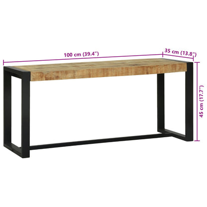 Bænk Brun Mangotræ 100 x 35 x 45 cm Holdbar Entrébænk