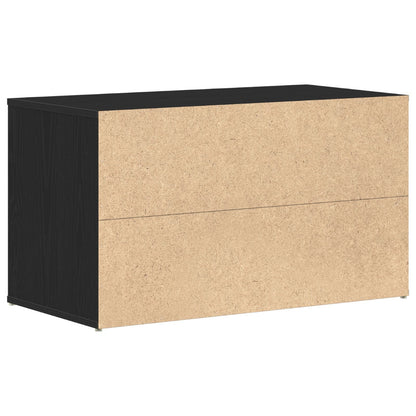 Hallbænk Sort Eg 80x40x45 cm Lavet af Træ