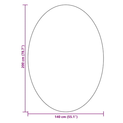 Tæppe ""HUARTE"" Antracitgrå 140x200 cm Oval