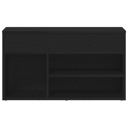 Hallbænk Sort Eg 60x30x45 cm Ingeniørtræ