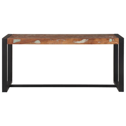 Bænk Flerfarvet Massivt genbrugstræ 100 x 35 x 45 cm