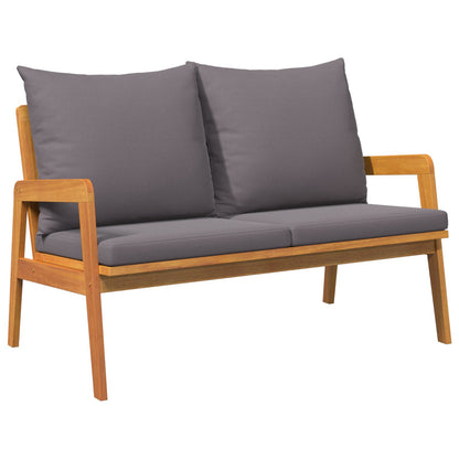 Havebænk med Puder 115x65x71 cm Massiv Træ Akacietræ