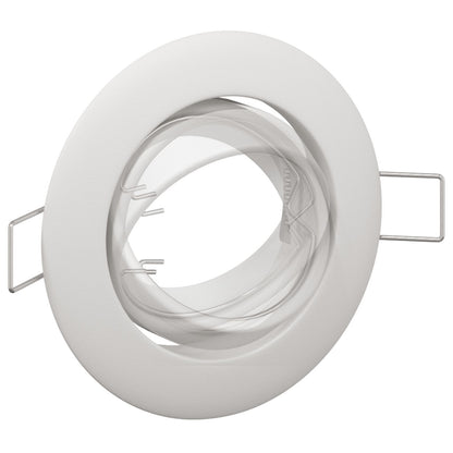 Lamper Sæt med 12 Hvid Plast 9 cm Indbyggede Loftlamper Rund