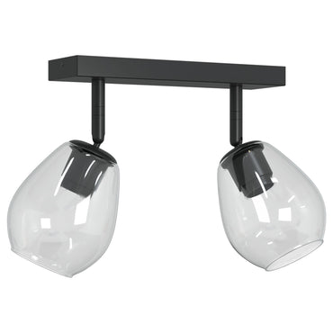 Loftlamper med justerbar glaskuppel Anthracite E27