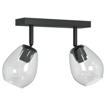 Loftlamper med justerbar glaskuppel Anthracite E27