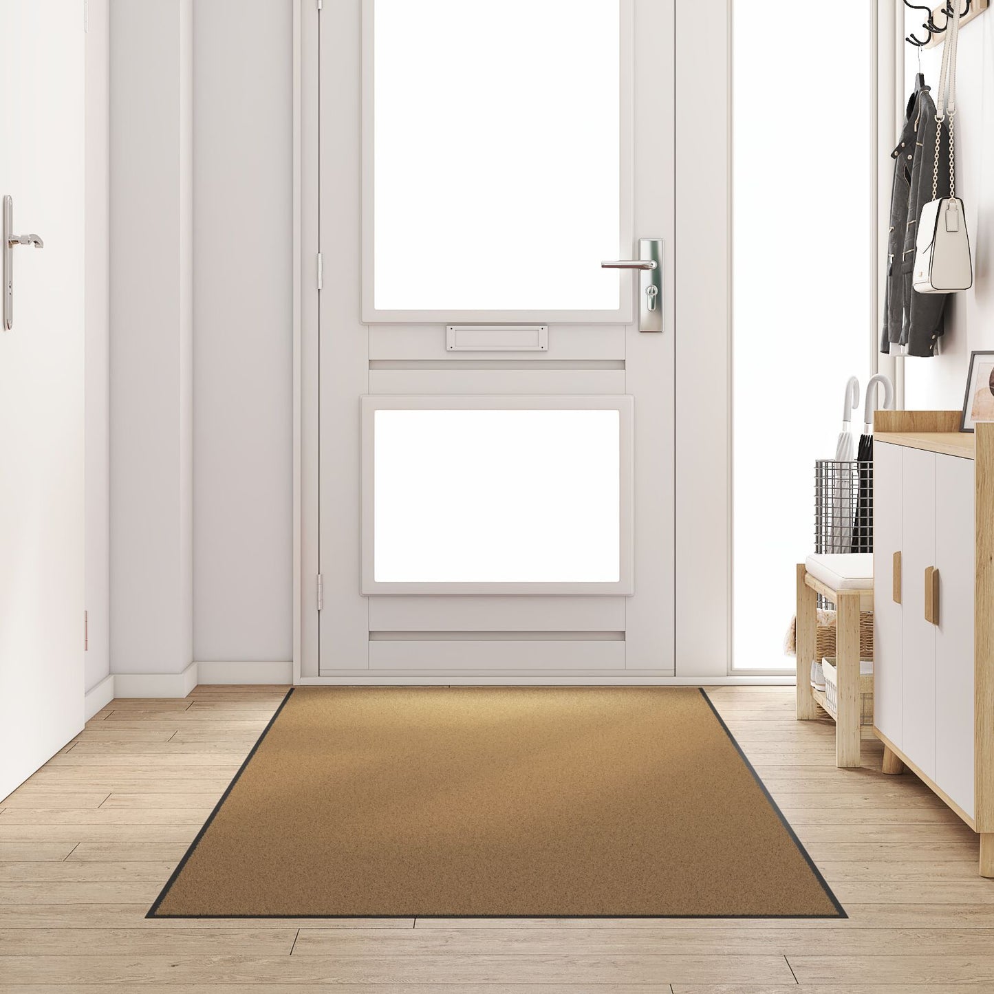 Dørmåtte Vaskbar Creme 120x300 cm